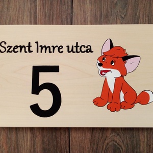 Házszám, házszámtábla, utcatábla- A kis Vuk, házszám . - otthon & életmód - ház & kert - házszám - Meska.hu
