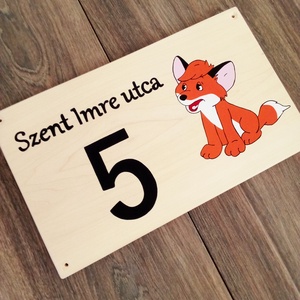 Házszám, házszámtábla, utcatábla- A kis Vuk, házszám . - otthon & életmód - ház & kert - házszám - Meska.hu