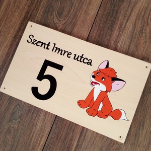 Házszám, házszámtábla, utcatábla- A kis Vuk, házszám . - otthon & életmód - ház & kert - házszám - Meska.hu