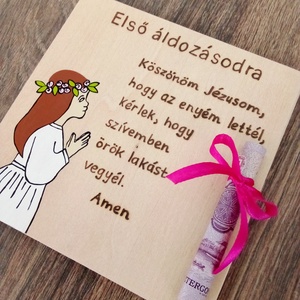 Elsőáldozás pénzátadó tábla, első áldozás - játék & sport - keresztelőajándékok - Meska.hu