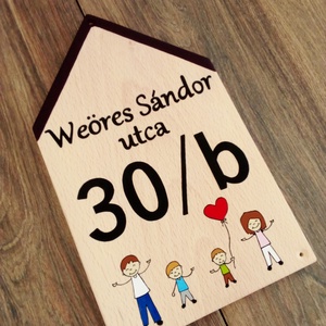 Családi házszám, házszámtábla, utcatábla - Házszám - otthon & életmód - ház & kert - házszám - Meska.hu