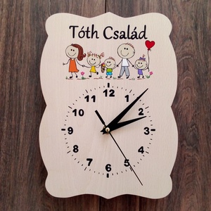 Családi fa falióra, óra - Családnévvel - Meska.hu