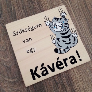 Poháralátét - Szükségem van egy kávéra - otthon & életmód - konyhafelszerelés, tálalás - tálalás - sörös pohár és korsó - Meska.hu