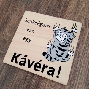 Poháralátét - Szükségem van egy kávéra - otthon & életmód - konyhafelszerelés, tálalás - tálalás - sörös pohár és korsó - Meska.hu