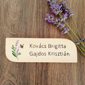 Névtábla postaládára , bejárati ajtóra - Levendulás névtábla - Meska.hu