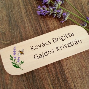 Névtábla postaládára , bejárati ajtóra - Levendulás névtábla - otthon & életmód - ház & kert - névtábla - Meska.hu