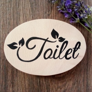 Toilet ajtótábla, wc tábla, fürdő tábla, Toilet felirat - otthon & életmód - dekoráció - ajtó- és ablak dekoráció - ajtótábla - Meska.hu
