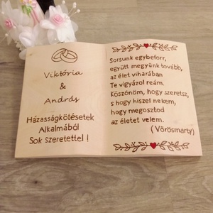 Nászajándék esküvőre - nyitott könyv, Esküvő, Emlék & Ajándék, Nászajándék, Esküvői pénzátadó doboz, Festészet, Festett tárgyak, MESKA