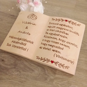 Nászajándék esküvőre - nyitott könyv - esküvő - emlék & ajándék - nászajándék - esküvői pénzátadó doboz - Meska.hu