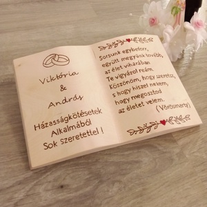 Nászajándék esküvőre - nyitott könyv - esküvő - emlék & ajándék - nászajándék - esküvői pénzátadó doboz - Meska.hu