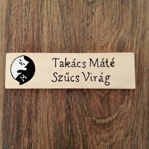 Névtábla postaládára , bejárati ajtóra - névtábla - Meska.hu