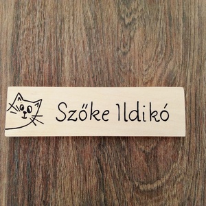 Névtábla postaládára , bejárati ajtóra - névtábla - kukucs cicus - Meska.hu