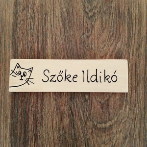 Névtábla postaládára , bejárati ajtóra - névtábla - kukucs cicus - otthon & életmód - dekoráció - fali és függő dekoráció - felirat - Meska.hu