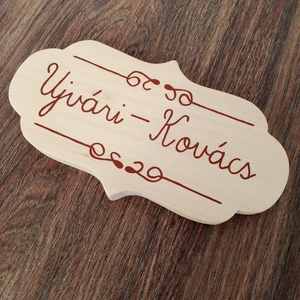 Névtábla , ajtótábla, postaláda tábla - otthon & életmód - ház & kert - névtábla - Meska.hu