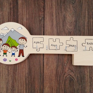 Házszám, kulcsakasztó, névtábla szett - 3 db - otthon & életmód - ház & kert - házszám - Meska.hu