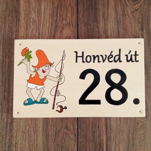 Házszám, házszámtábla, utcatábla- A nagy ho ho ho horgász , házszám . - otthon & életmód - ház & kert - házszám - Meska.hu
