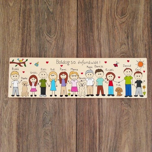 50. Házassági évforduló alkalmával készült Családi tábla - Névtábla - Meska.hu