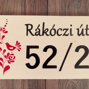 Házszám, házszámtábla, utcatábla- magyar motívumos, házszám . - otthon & életmód - ház & kert - házszám - Meska.hu