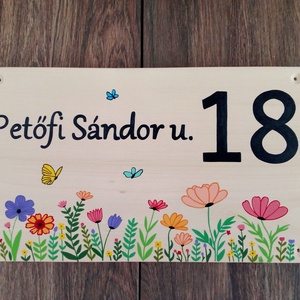 Házszám, házszámtábla, utcatábla- Virágos rét - házszám  - otthon & életmód - ház & kert - házszám - Meska.hu Házszám, házszámtábla, utcatábla- Virágos rét - házszám  - otthon & életmód - ház & kert - házszám - Meska.hu