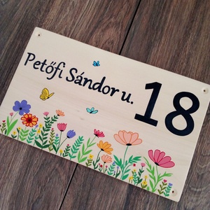 Házszám, házszámtábla, utcatábla- Virágos rét - házszám  - otthon & életmód - ház & kert - házszám - Meska.hu Házszám, házszámtábla, utcatábla- Virágos rét - házszám  - otthon & életmód - ház & kert - házszám - Meska.hu