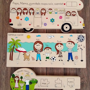 3 darabos Családi kulcsakasztó szett - 3 db - Meska.hu