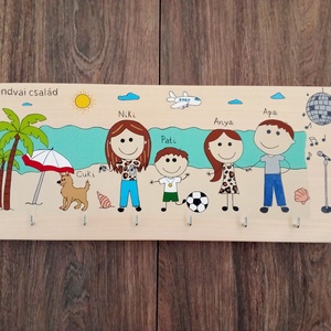 3 darabos Családi kulcsakasztó szett - 3 db - otthon & életmód - dekoráció - fali és függő dekoráció - fali kulcstartó - Meska.hu