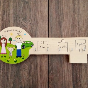 3 darabos Családi kulcsakasztó szett - 3 db - otthon & életmód - dekoráció - fali és függő dekoráció - fali kulcstartó - Meska.hu