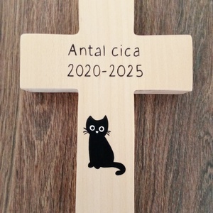 Fa kereszt, kereszt, vallási tárgy - kisállat síremlék  - Meska.hu