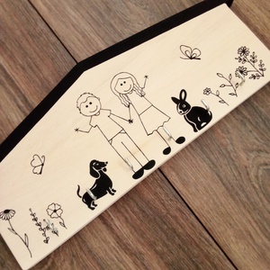 Modern Fali kulcstartó, fali kulcsakasztó, kép, dekoráció- Családi kulcstartó  . - otthon & életmód - dekoráció - fali és függő dekoráció - fali kulcstartó - Meska.hu