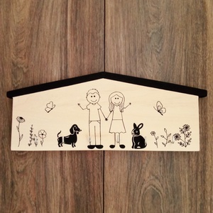 Modern Fali kulcstartó, fali kulcsakasztó, kép, dekoráció- Családi kulcstartó  . - otthon & életmód - dekoráció - fali és függő dekoráció - fali kulcstartó - Meska.hu