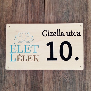 Élet Lélek házszám, házszámtábla, utcatábla - Házszám - Meska.hu