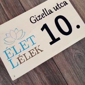 Élet Lélek házszám, házszámtábla, utcatábla - Házszám - otthon & életmód - ház & kert - házszám - Meska.hu