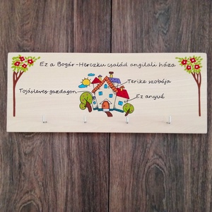 ,,Ez az angilali házunk fali kulcsakasztó, fali kulcstartó, dekoráció - Meska.hu
