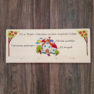 ,,Ez az angilali házunk fali kulcsakasztó, fali kulcstartó, dekoráció - otthon & életmód - dekoráció - fali és függő dekoráció - fali kulcstartó - Meska.hu