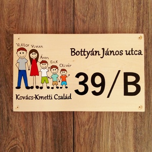 Házszám, házszámtábla, utcatábla- családos , házszám . - Meska.hu