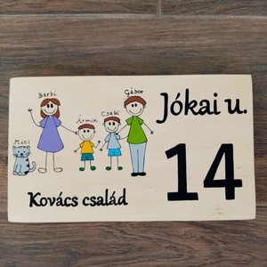 Házszám, házszámtábla, utcatábla- családos , házszám . - otthon & életmód - ház & kert - házszám - Meska.hu