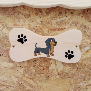 Kutya névtábla, kutya biléta, kutyaházra szerelhető tábla, Otthon & Életmód, Kisállatoknak, Kutyáknak, Kutya biléta, Festett tárgyak, Festészet, MESKA