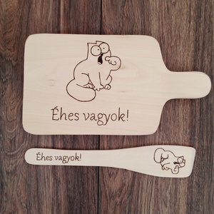 Vicces Csirkés vágódeszka, fakanál, teflon lapát szett - 2 darabos - otthon & életmód - dekoráció - dísztárgy - Meska.hu