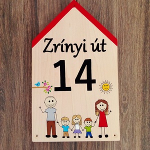 Házszám, házszámtábla, utcatábla- Családi , házszám . - Meska.hu