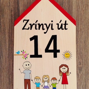 Házszám, házszámtábla, utcatábla- Családi , házszám . - otthon & életmód - ház & kert - házszám - Meska.hu