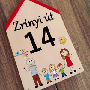 Házszám, házszámtábla, utcatábla- Családi , házszám . - otthon & életmód - ház & kert - házszám - Meska.hu