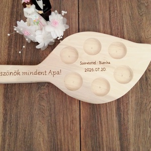 Levél alakú rövidital kínáló, szülőköszöntő ajándék - esküvő - emlék & ajándék - szülőköszöntő ajándék - Meska.hu