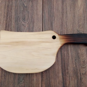 Natúr hársfából készült bárd alakú vágódeszka, reggeliző deszka, kínálótál - otthon & életmód - konyhafelszerelés, tálalás - sütés, főzés - vágódeszka - Meska.hu