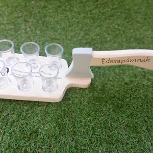 Szülinapi rövidital kínáló ,pálinkakínáló, italkínáló , ajándék - otthon & életmód - konyhafelszerelés, tálalás - tálalás - pálinkás poharak, szettek - Meska.hu