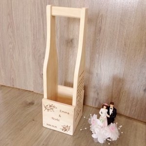 Szülőköszöntő bortartó,köszönőajándék, esküvői ajándék - esküvő - emlék & ajándék - szülőköszöntő ajándék - Meska.hu