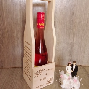 Szülőköszöntő bortartó,köszönőajándék, esküvői ajándék - esküvő - emlék & ajándék - szülőköszöntő ajándék - Meska.hu