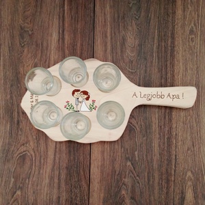 Szülőköszöntő ajándék, italkínáló, pálinkakínáló, rövidital kínáló - Meska.hu