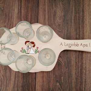 Szülőköszöntő ajándék, italkínáló, pálinkakínáló, rövidital kínáló - esküvő - emlék & ajándék - szülőköszöntő ajándék - Meska.hu