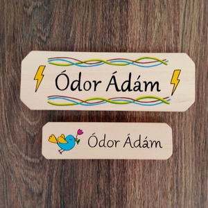 Névtábla postaládára , bejárati ajtóra, ajtótábla - 2 db névtábla - Meska.hu