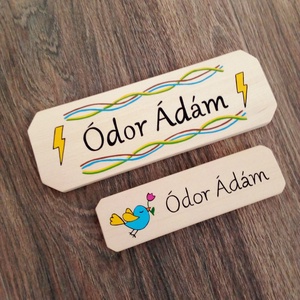 Névtábla postaládára , bejárati ajtóra, ajtótábla - 2 db névtábla - otthon & életmód - ház & kert - névtábla - Meska.hu